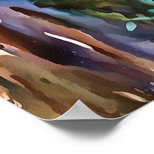 Kalabash Baumgürtel im Herbst Akrylkunst Poster (Ecke)