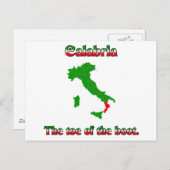 Kalabrien der Zahn des Stiefels Postkarte (Vorne/Hinten)