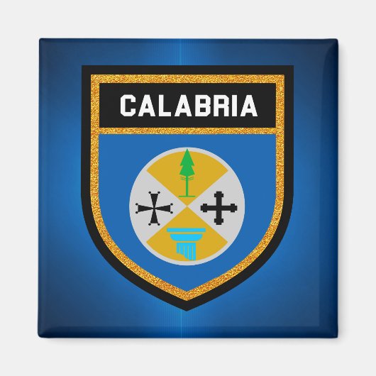 Kalabrien-Flagge Magnet (Vorne)