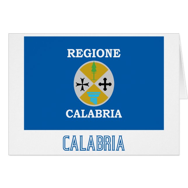 Kalabrien-Flagge mit Namen (Vorderseite (Horizontal))