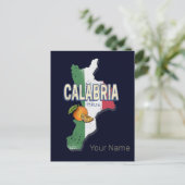 Kalabrien Italien Retro Region Karte Vintag Souven (Stehend Vorderseite)