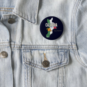 Kalabrien Italien Retro Region Karte Vintag Souven Button