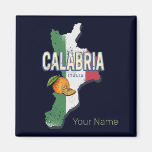 Kalabrien Italien Retro Region Karte Vintag Souven Magnet