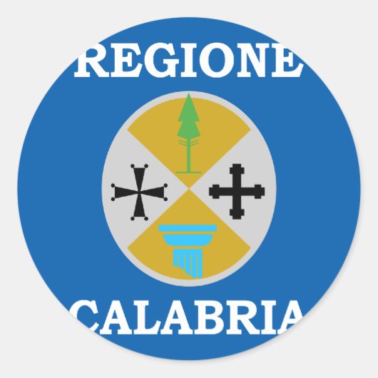 Kalabrien, Italien Runder Aufkleber (Vorderseite)
