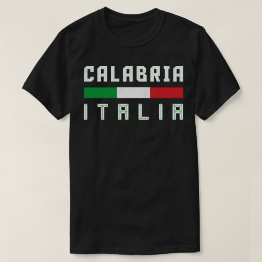 Kalabrien Italien Typografie Design T-Shirt (Design vorne)