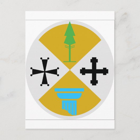 Kalabrien (Italien) Wappen Postkarte (Vorderseite)