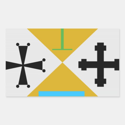 Kalabrien (Italien) Wappen Rechteckiger Aufkleber (Vorderseite)