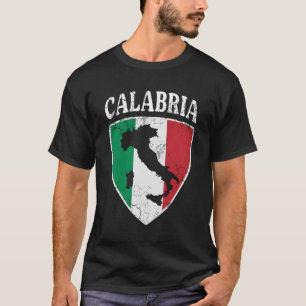 Kalabrien Italienisches Flag Wappen Italien Vintag T-Shirt