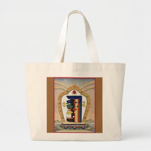 Kalachakra Beschwörungsformel-Symbol-Tasche Jumbo Stoffbeutel