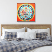 Kalachakra Buddhist Mandala Leinwanddruck (Insitu (Schlafzimmer))