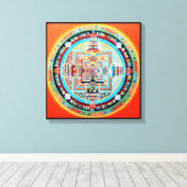 Kalachakra Buddhist Mandala Leinwanddruck (Insitu (Holzboden))