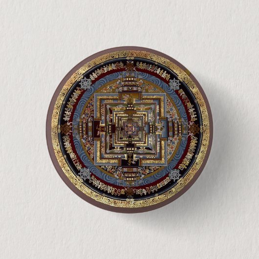 Kalachakra Mandala A Button (Vorderseite)