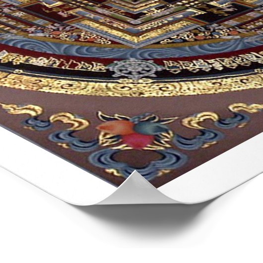 Kalachakra Mandala A Poster (Ecke)
