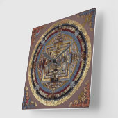 Kalachakra Mandala Eine Mauer Quadratische Wanduhr (Winkel)
