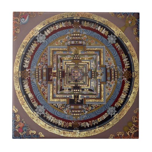 Kalachakra Mandala Fliese (Vorderseite)