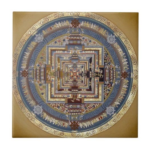 Kalachakra Mandala Fliese (Vorderseite)