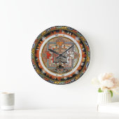 Kalachakra Mandala Große Wanduhr (Zuhause)