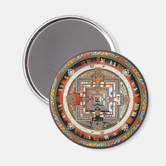 Kalachakra Mandala Magnet (Vorderseite/Rückseite)