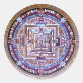 Kalachakra Mandala Runder Aufkleber