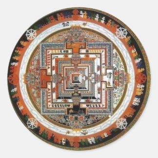 Kalachakra Sand Mandala Runder Aufkleber