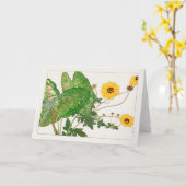 Kaladium mit extravaganter Blätter, Coreopsis von Karte (Gelbe Blume)