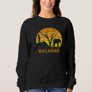 Kalahari Wüste Elephant Meerkat Sunset Safari Afr Sweatshirt