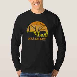 Kalahari Wüste Elephant Meerkat Sunset Safari Afr T-Shirt