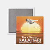 Kalahari-Wüstenabenteuerposter Magnet (Vorderseite/Rückseite)