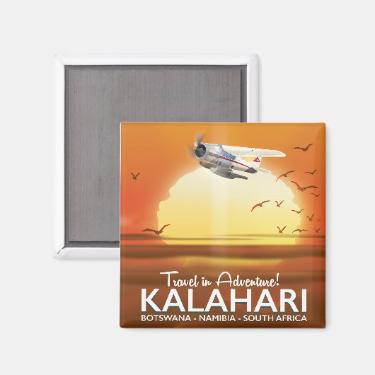 Kalahari-Wüstenabenteuerposter Magnet (Vorderseite/Rückseite)