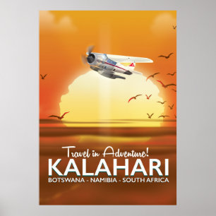 Kalahari-Wüstenabenteuerposter Poster