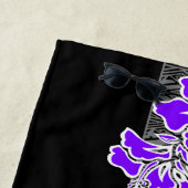 Kalaheo Hawaiian Hibiskus Floral Tapa - Lila Strandtuch (Beispiel)