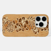 Kalaheo Hawaiian Hibiskus Tapa Imitats Koa Wood Case-Mate iPhone Hülle (Rückseite (Horizontal))
