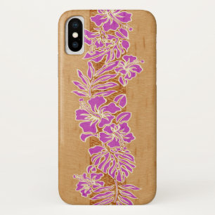 Kalaheo Hawaiian Hibiskus Tapa Imitats Wood Case-Mate iPhone Hülle