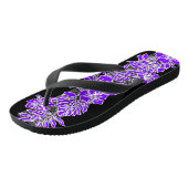 Kalaheo Hawaiian Hibiskus Tapa Lila Flip Flops Badesandalen (Schrägansicht)