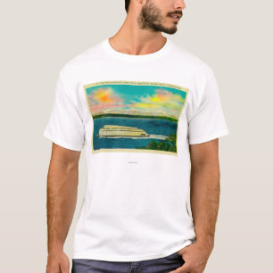 Kalakala Fähre, Puget Sound, olympische Berge T-Shirt