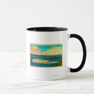 Kalakala Fähre, Puget Sound, olympische Berge Tasse