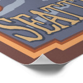 Kalakala Ferry Seattle, WA Vintage Travel Poster (Ecke)