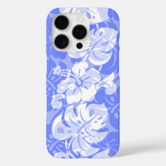 Kalakaua Border Hawaiian Hibiskus Periwinkle Case-Mate iPhone Hülle (Rückseite)