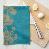 Kalakaua Hawaiian Hibiskus Border KL303 Handtuch (Viertel Falte)