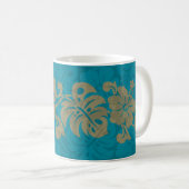 Kalakaua Hawaiian Hibiskus Border KL303 Kaffeetasse (VorderseiteRechts)