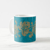 Kalakaua Hawaiian Hibiskus Border KL303 Kaffeetasse (Vorderseite Links)