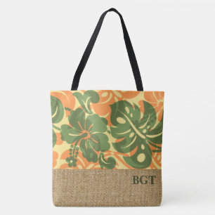 Kalakaua Hawaiian Hibiskus Monogram Beach Bag Tasche