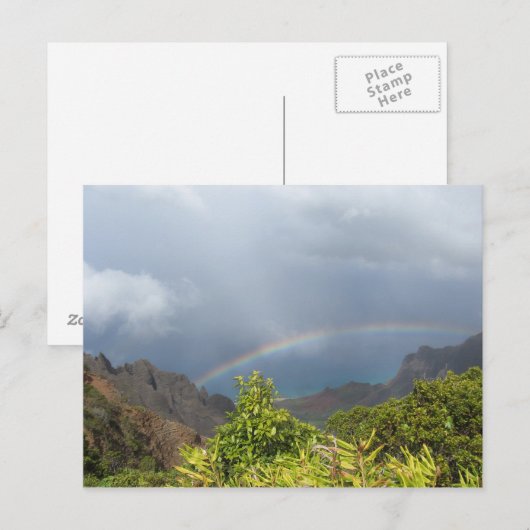 Kalalau Rainbow Postkarte (Vorne/Hinten)