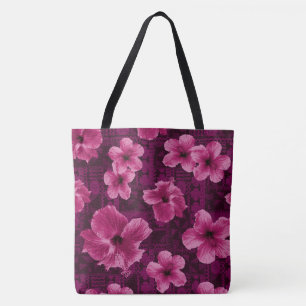 Kalalau Tapa Tropical Hawaiian Hibiskus Beach Bag Tasche