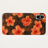 Kalalau Tapa-tropischer hawaiischer Hibiskus Case-Mate iPhone Hülle (Rückseite (Horizontal))