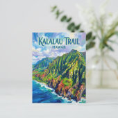 Kalalau-Trail USA Postkarte (Stehend Vorderseite)