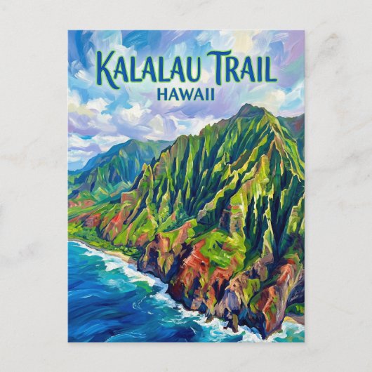 Kalalau-Trail USA Postkarte (Vorderseite)