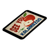 Kalamazoo Michigan Apple - Vintage Travel Magnet (Linke Seite)
