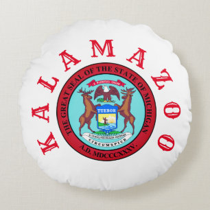 Kalamazoo Michigan Heimatstolz Rundes Kissen