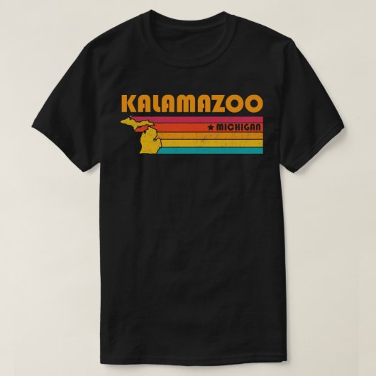 Kalamazoo Michigan Vintag Distressed Souvenir T-Shirt (Design vorne)